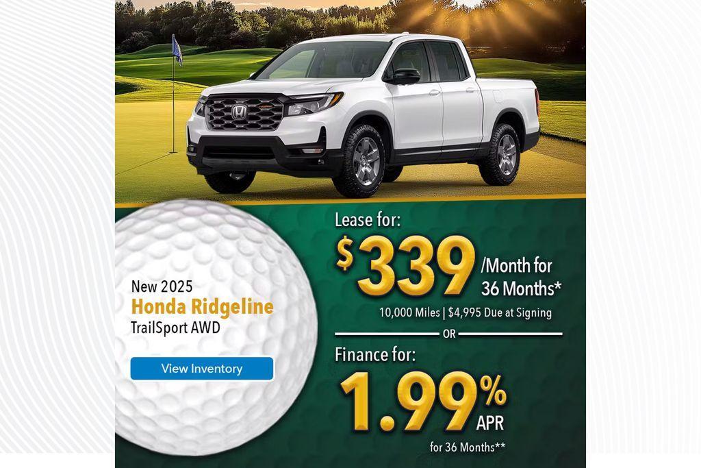 new 2025 Honda Ridgeline car, priced at $46,830