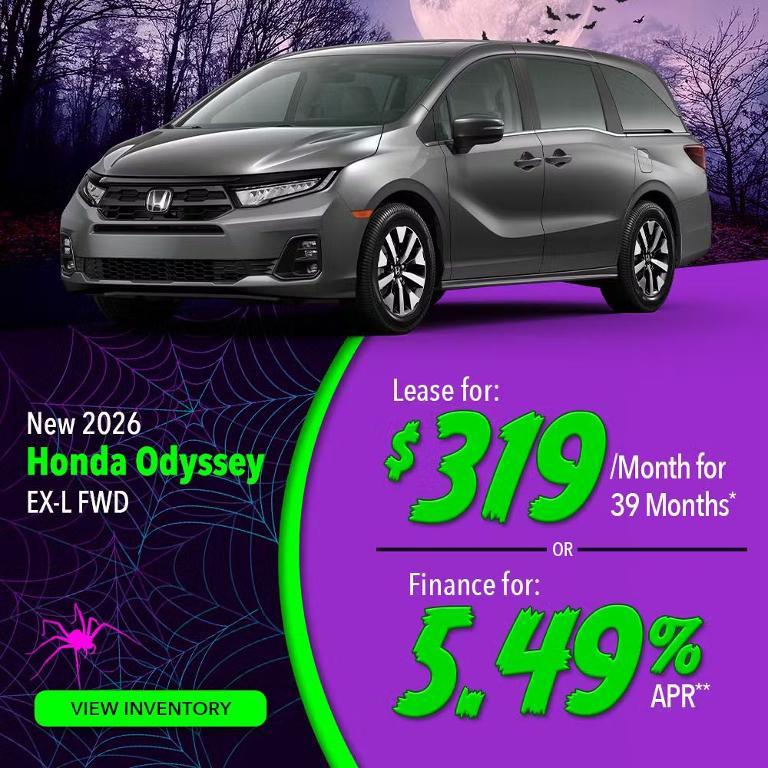 new 2026 Honda Odyssey car, priced at $44,290