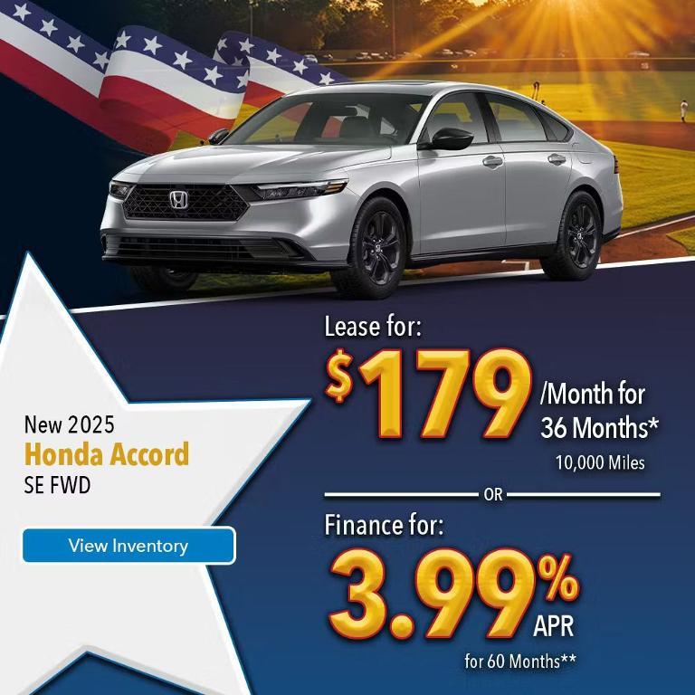 new 2025 Honda Accord car, priced at $31,710