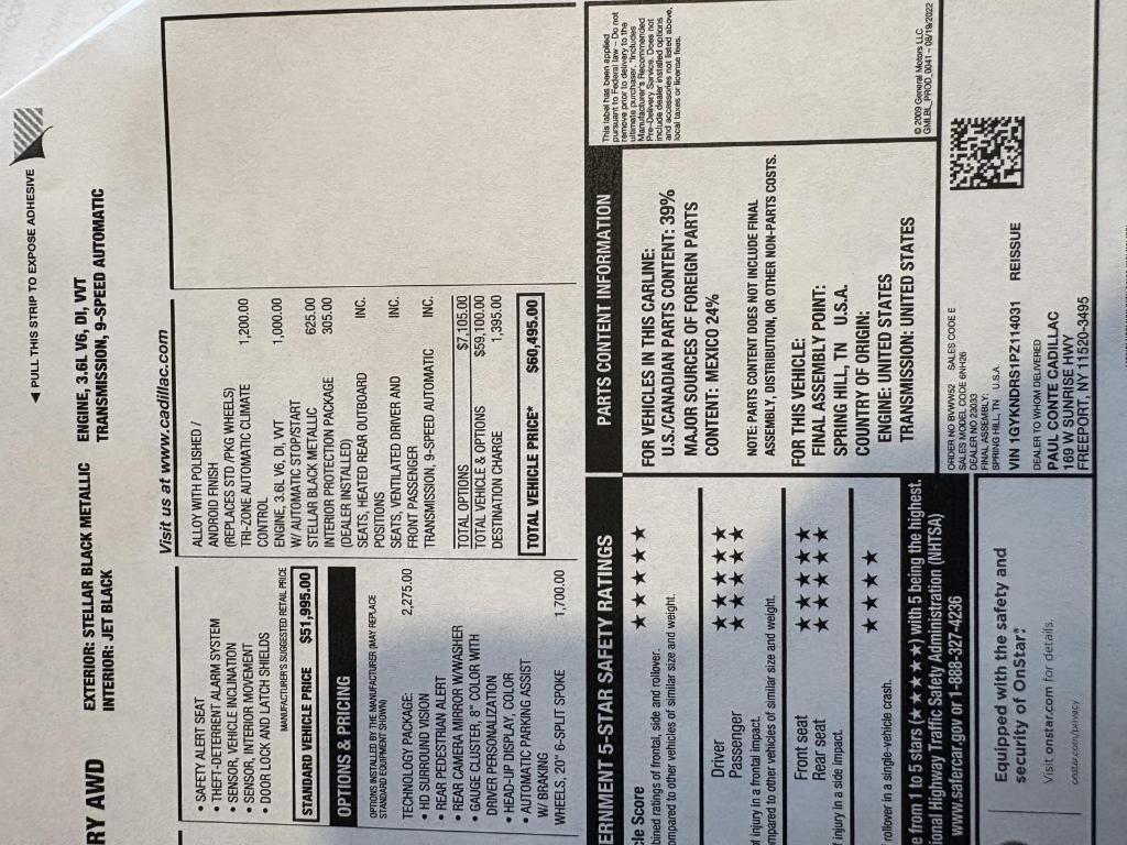 used 2023 Cadillac XT5 car, priced at $36,900