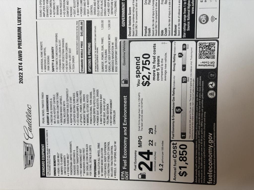 used 2022 Cadillac XT4 car, priced at $29,900