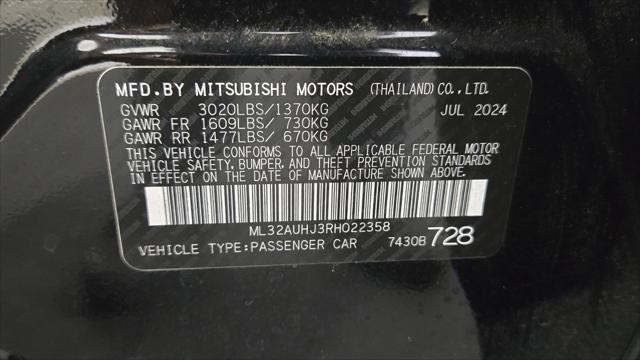 used 2024 Mitsubishi Mirage car, priced at $13,740