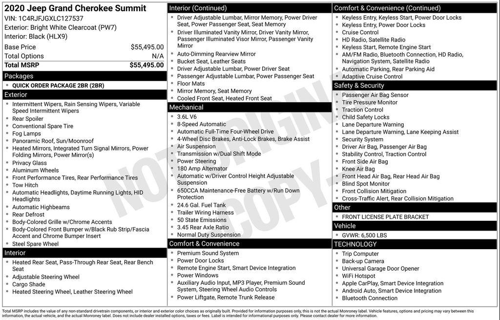 used 2020 Jeep Grand Cherokee car, priced at $25,977