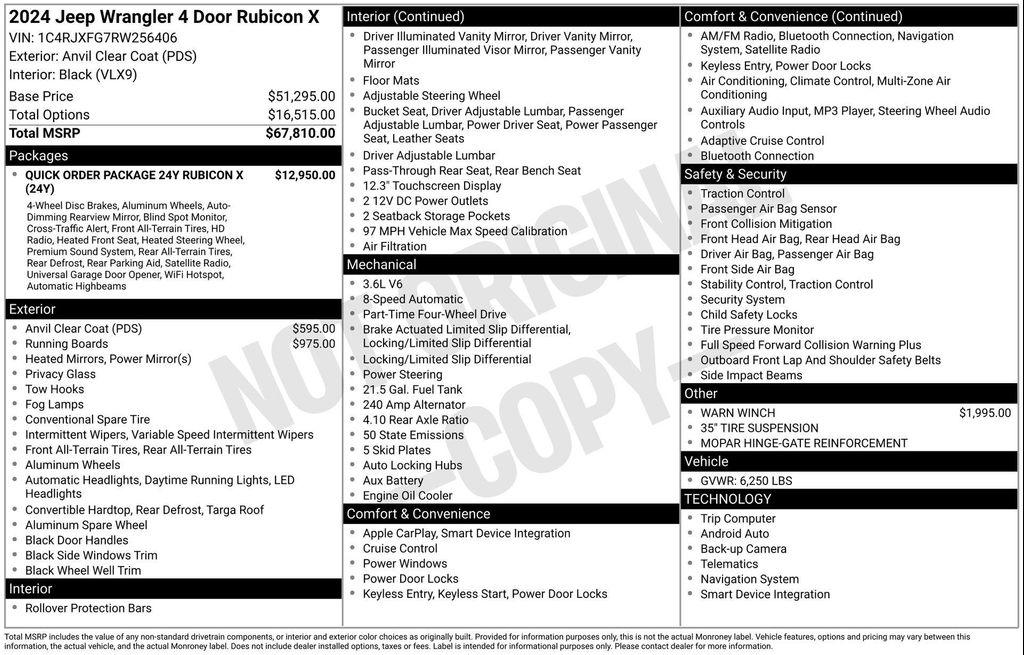 used 2024 Jeep Wrangler car, priced at $56,777