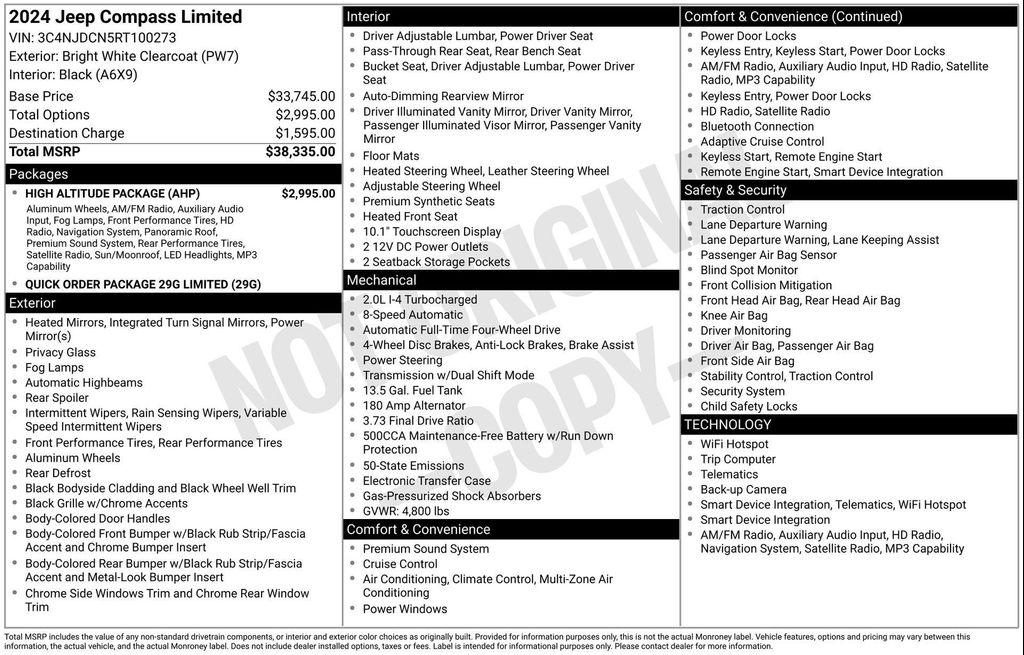used 2024 Jeep Compass car, priced at $24,977