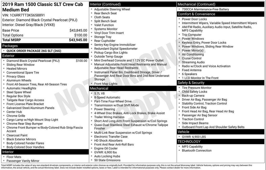 used 2019 Ram 1500 car, priced at $23,477