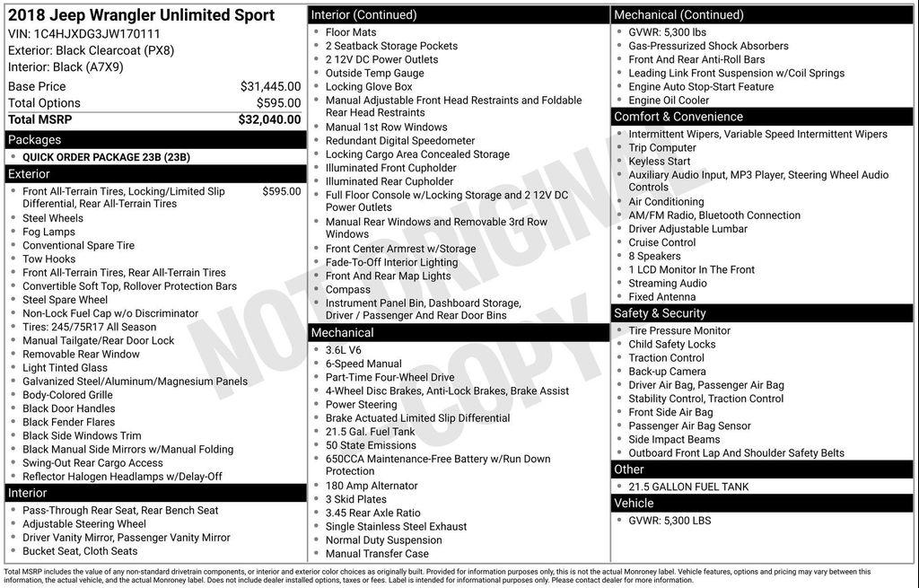 used 2018 Jeep Wrangler Unlimited car, priced at $20,777