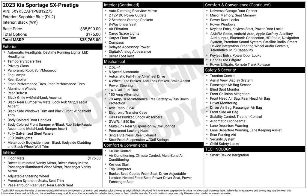 used 2023 Kia Sportage car, priced at $29,977