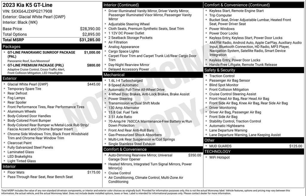 used 2023 Kia K5 car, priced at $26,777