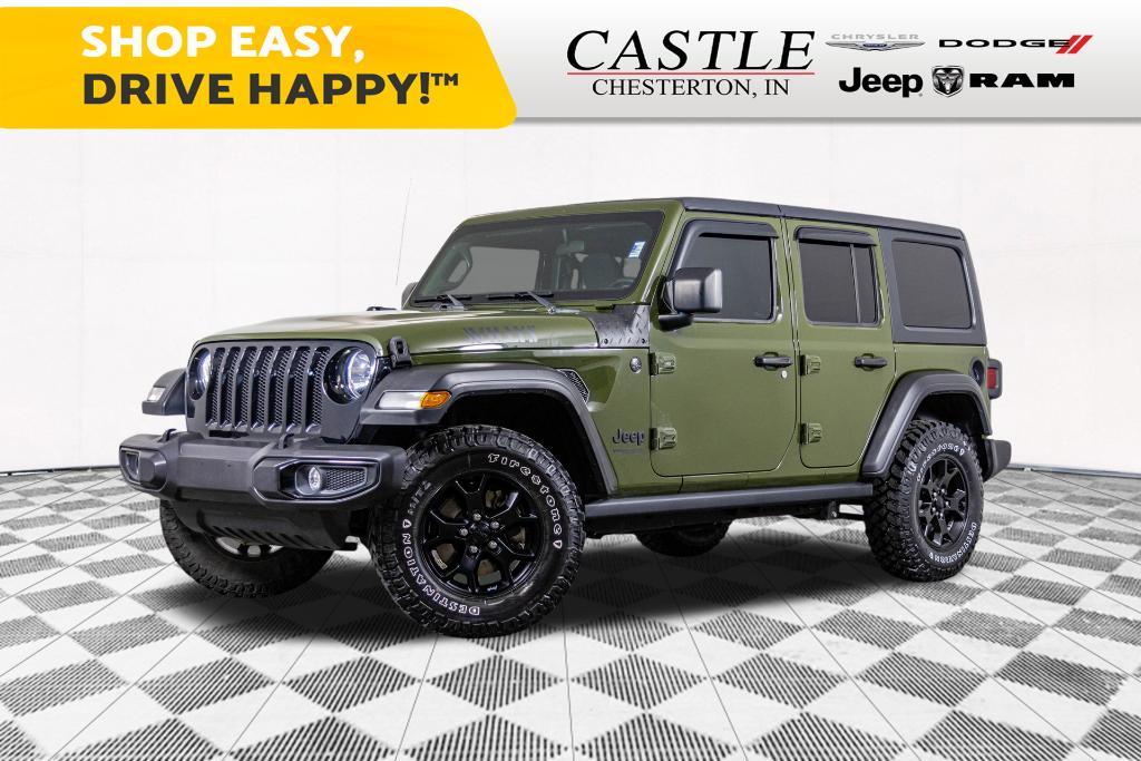 used 2021 Jeep Wrangler Unlimited car, priced at $32,377