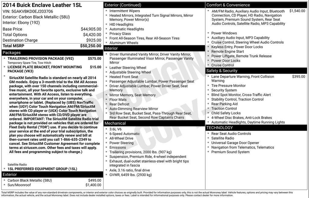 used 2014 Buick Enclave car, priced at $9,977