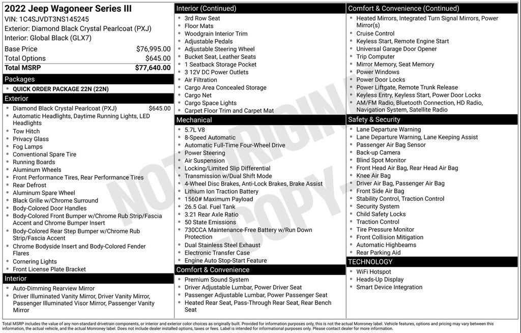 used 2022 Jeep Wagoneer car, priced at $35,277