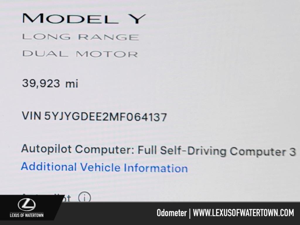 used 2021 Tesla Model Y car, priced at $28,445