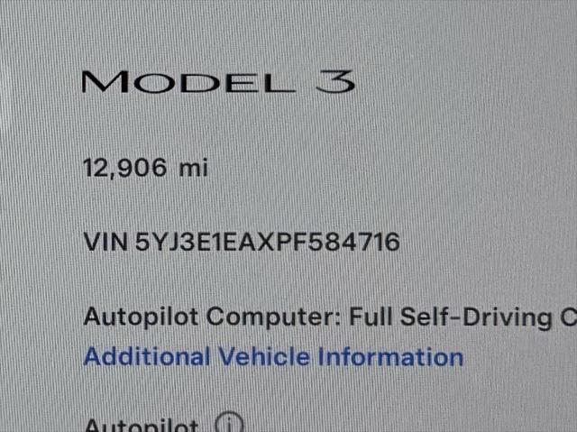 used 2023 Tesla Model 3 car, priced at $31,442