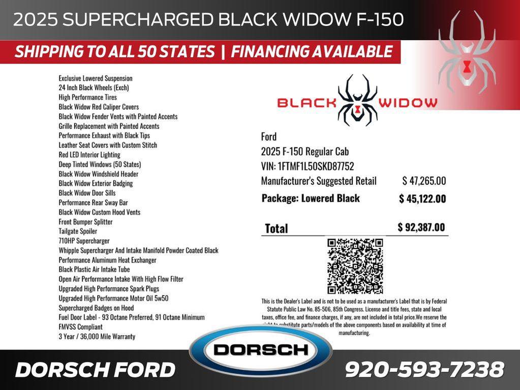 new 2025 Ford F-150 car, priced at $88,387