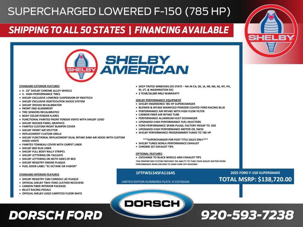 new 2025 Ford F-150 car, priced at $135,220