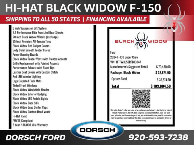 new 2024 Ford F-150 car, priced at $88,005