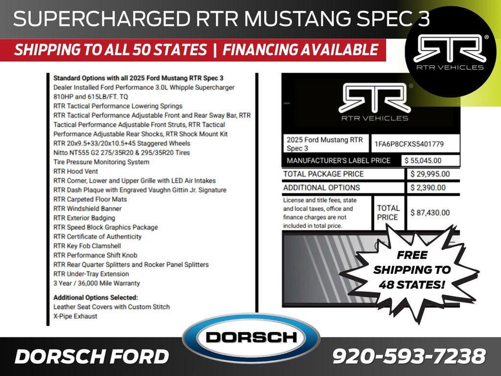 new 2025 Ford Mustang car, priced at $84,430