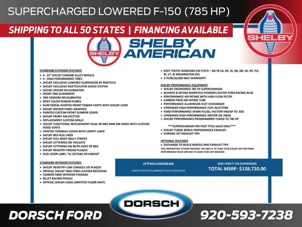 new 2025 Ford F-150 car, priced at $135,220