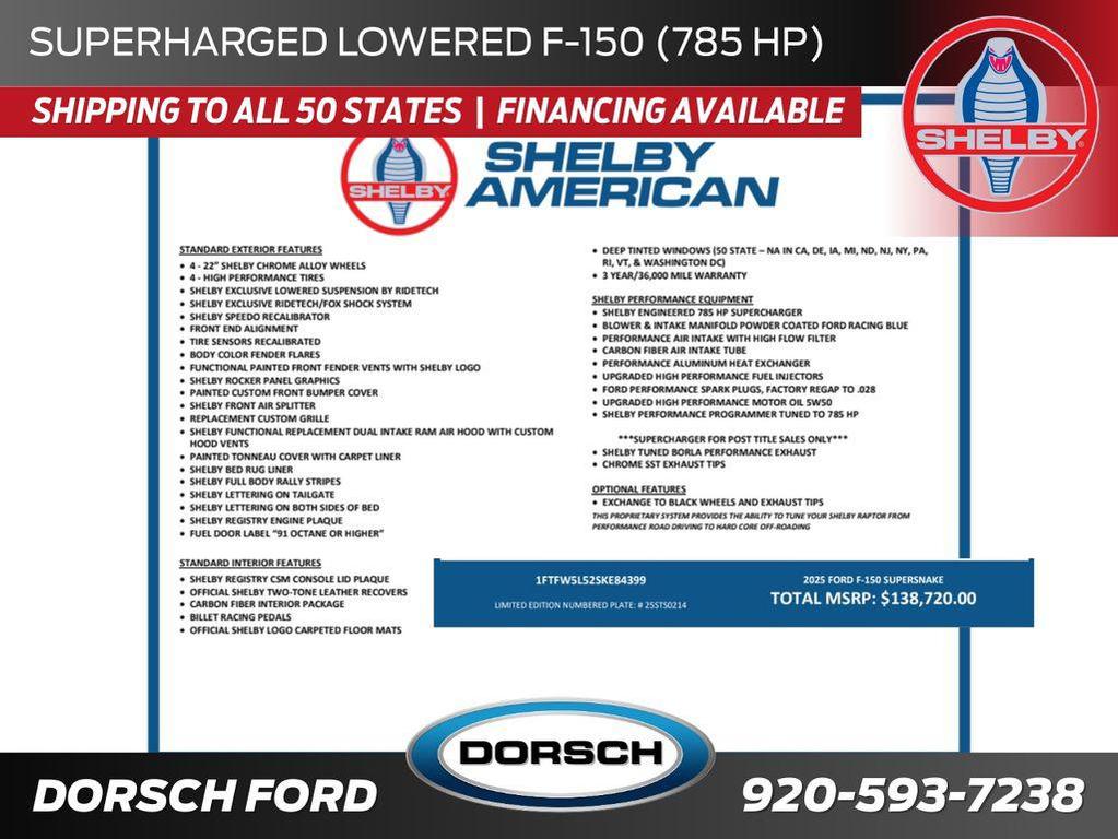 new 2025 Ford F-150 car, priced at $135,220