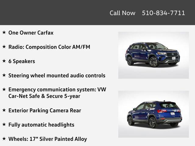 used 2024 Volkswagen Taos car, priced at $20,995