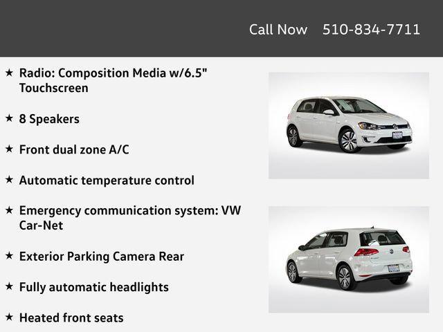 used 2016 Volkswagen e-Golf car, priced at $8,495