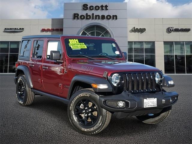 used 2021 Jeep Wrangler Unlimited car, priced at $29,623