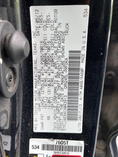 used 2012 Toyota Tacoma car, priced at $20,300