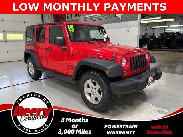 used 2015 Jeep Wrangler Unlimited car, priced at $16,250