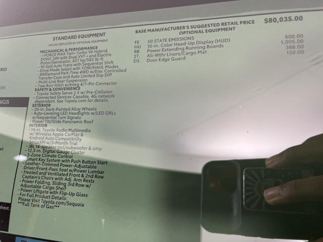 new 2026 Toyota Sequoia car, priced at $77,505