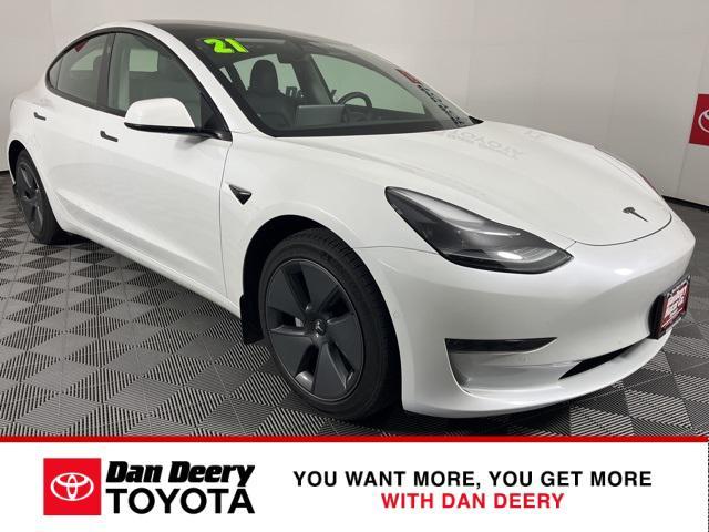 used 2021 Tesla Model 3 car, priced at $25,100