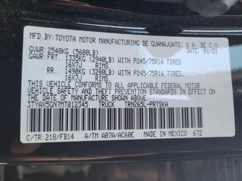 used 2021 Toyota Tacoma car, priced at $26,988