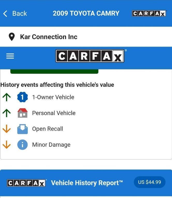 used 2009 Toyota Camry car