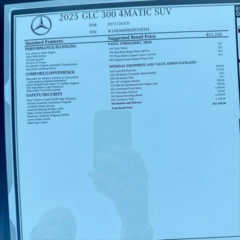 used 2025 Mercedes-Benz GLC 300 car, priced at $54,290