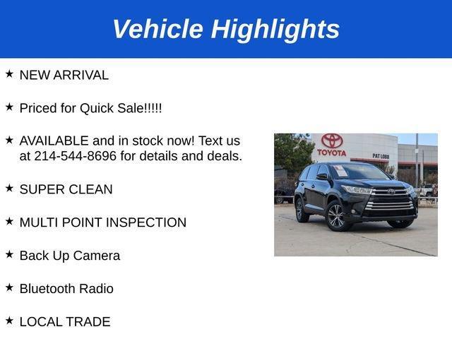 used 2019 Toyota Highlander car, priced at $23,491