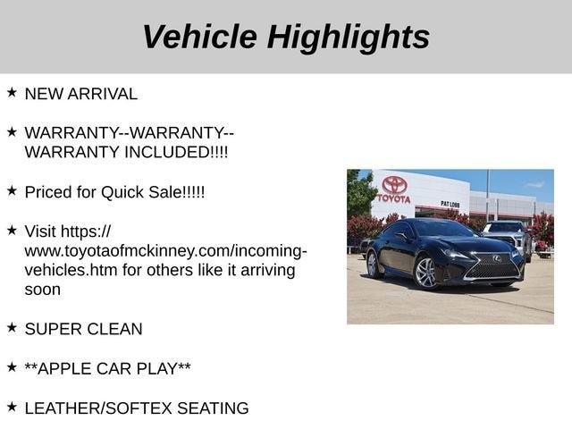 used 2022 Lexus RC 300 car, priced at $32,942