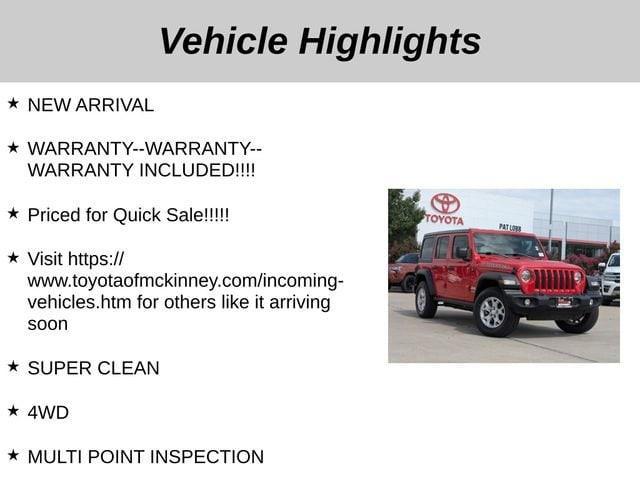used 2021 Jeep Wrangler Unlimited car, priced at $30,432