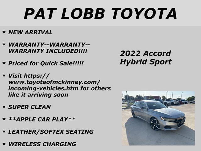 used 2022 Honda Accord Hybrid car, priced at $26,278