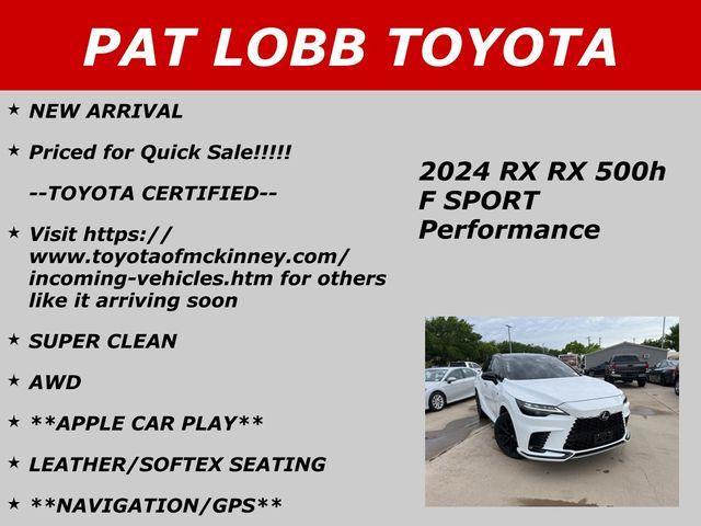 used 2024 Lexus RX 500h car, priced at $72,615