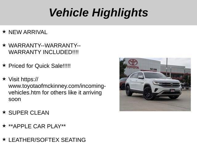 used 2021 Volkswagen Atlas Cross Sport car, priced at $23,573
