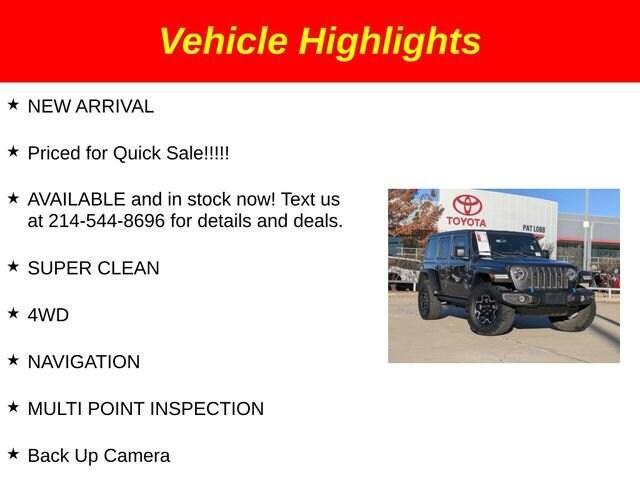 used 2022 Jeep Wrangler Unlimited 4xe car, priced at $33,881