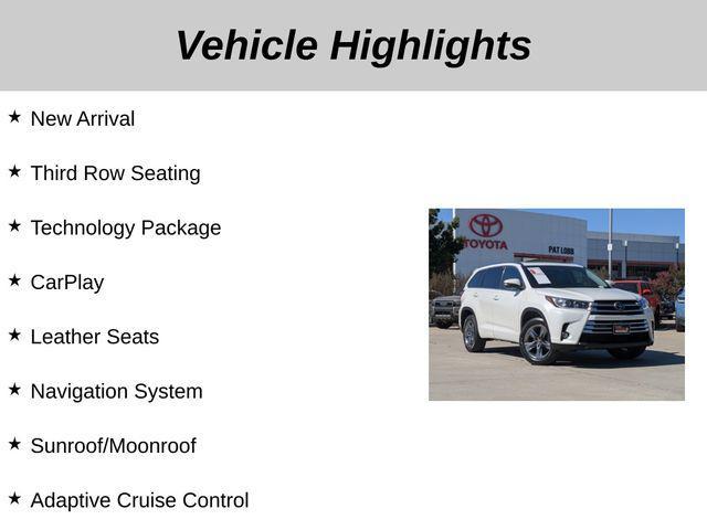used 2019 Toyota Highlander car, priced at $26,989