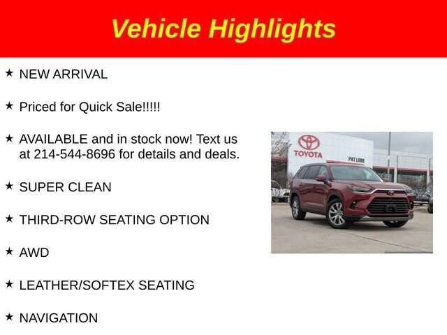 used 2024 Toyota Grand Highlander car, priced at $51,981