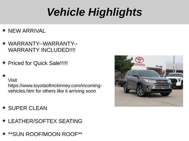 used 2018 Toyota Highlander car, priced at $24,580