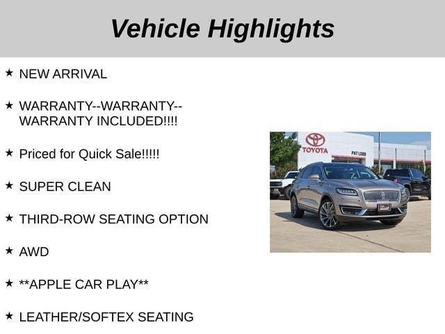 used 2020 Lincoln Nautilus car, priced at $29,164