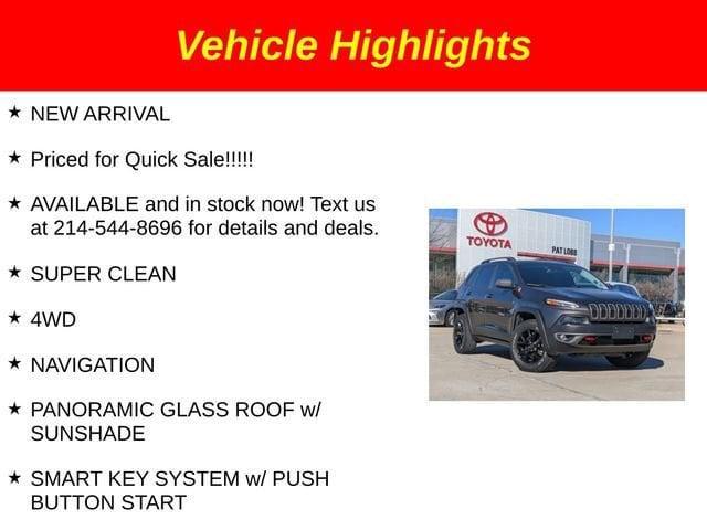 used 2017 Jeep Cherokee car, priced at $17,581