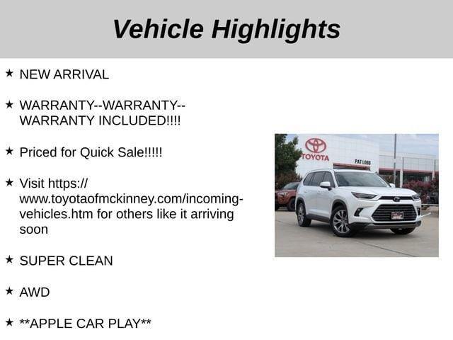 used 2024 Toyota Grand Highlander car, priced at $55,871