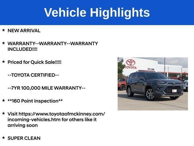 used 2024 Toyota Grand Highlander car, priced at $52,773