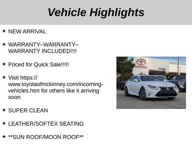 used 2017 Lexus RC 200t car, priced at $23,383