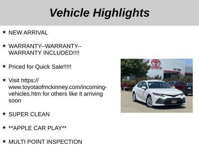 used 2024 Toyota Camry car, priced at $23,837